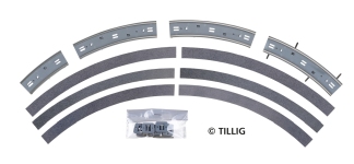 TILLIG 87757 - H0 Straßenbahngleis R250 90°(1-spurig) Asphalt